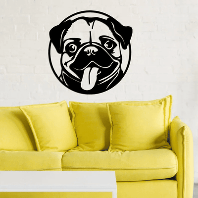 Pug Wall Decor Metal Wall Art Metal Wall Decor Metal Wall Sign Metal Wall Hangings Housewarming Gift Pug Life Pug Lovers