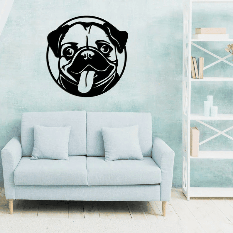 Pug Wall Decor Metal Wall Art Metal Wall Decor Metal Wall Sign Metal Wall Hangings Housewarming Gift Pug Life Pug Lovers