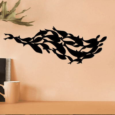 School Of Fish Metal Wall Custom Fish Wall Hanging Beach And Sea Wall Art Decor Coastal Sign Decor Nautical Metal Sign