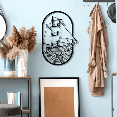 Sailboat Metal Wall Art Ship Metal Signs Metal Wall Decor Sea Wall Art Wall Hangings Housewarming Gift Farmhouse Decor