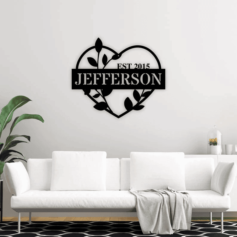 Personalized Metal Heart with Names Personalized Infinity Heart Anniversary Gift Wedding Gift Custom Family Name