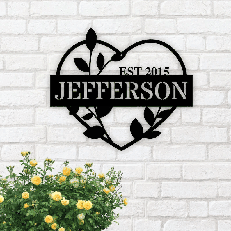 Personalized Metal Heart with Names Personalized Infinity Heart Anniversary Gift Wedding Gift Custom Family Name