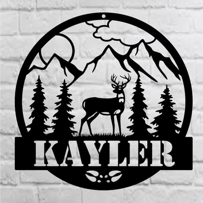 Personalized Metal Signs Custom Christmas Gifts Country Signs Deer Sign Family Last Name Signs