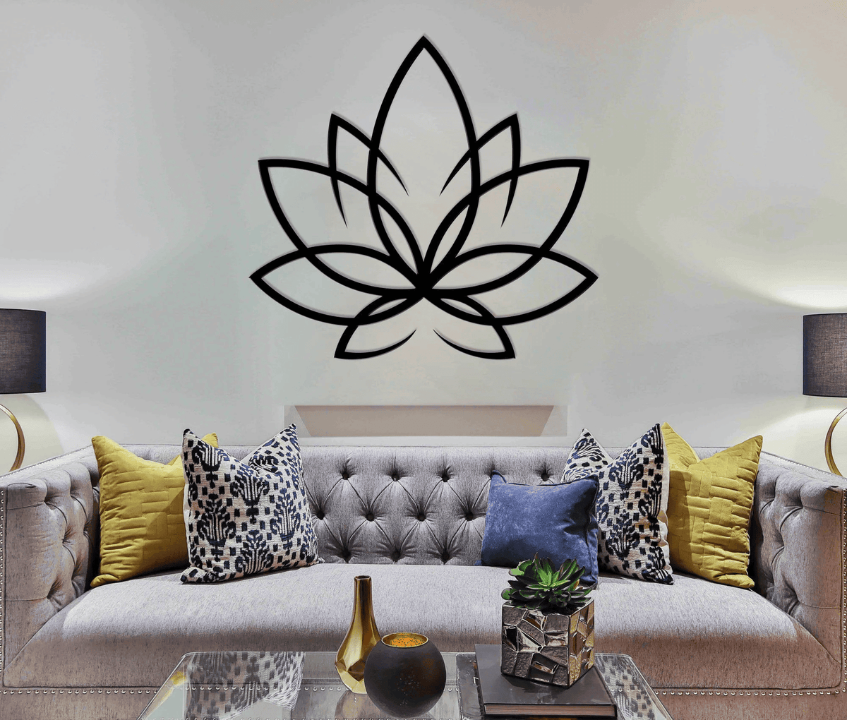 Lotus Wall Art Metal Wall Decor Metal Wall Hangings Home Decoration Lotus Flower Sign Yoga Wall Art Yoga Studio Decor