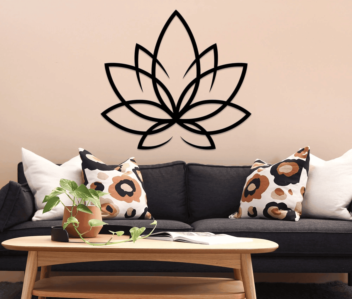 Lotus Wall Art Metal Wall Decor Metal Wall Hangings Home Decoration Lotus Flower Sign Yoga Wall Art Yoga Studio Decor