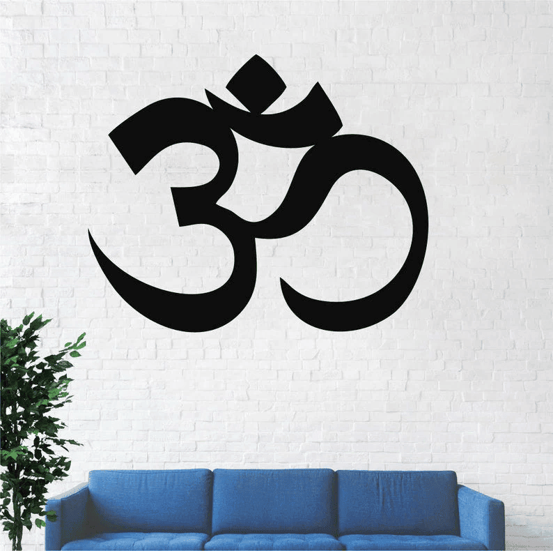 Metal Wall Art Metal Om Decor Yoga Gifts Om Symbol Wall Art Yoga Studio Decor Interior Decoration Wall Hanging Metal