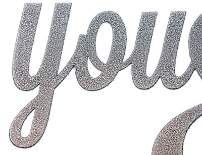 You And Me Metal Sign - Silver Ampersand Wall Quote Wall Hanging Wedding Sign Wedding Decor Outdoor Sign
