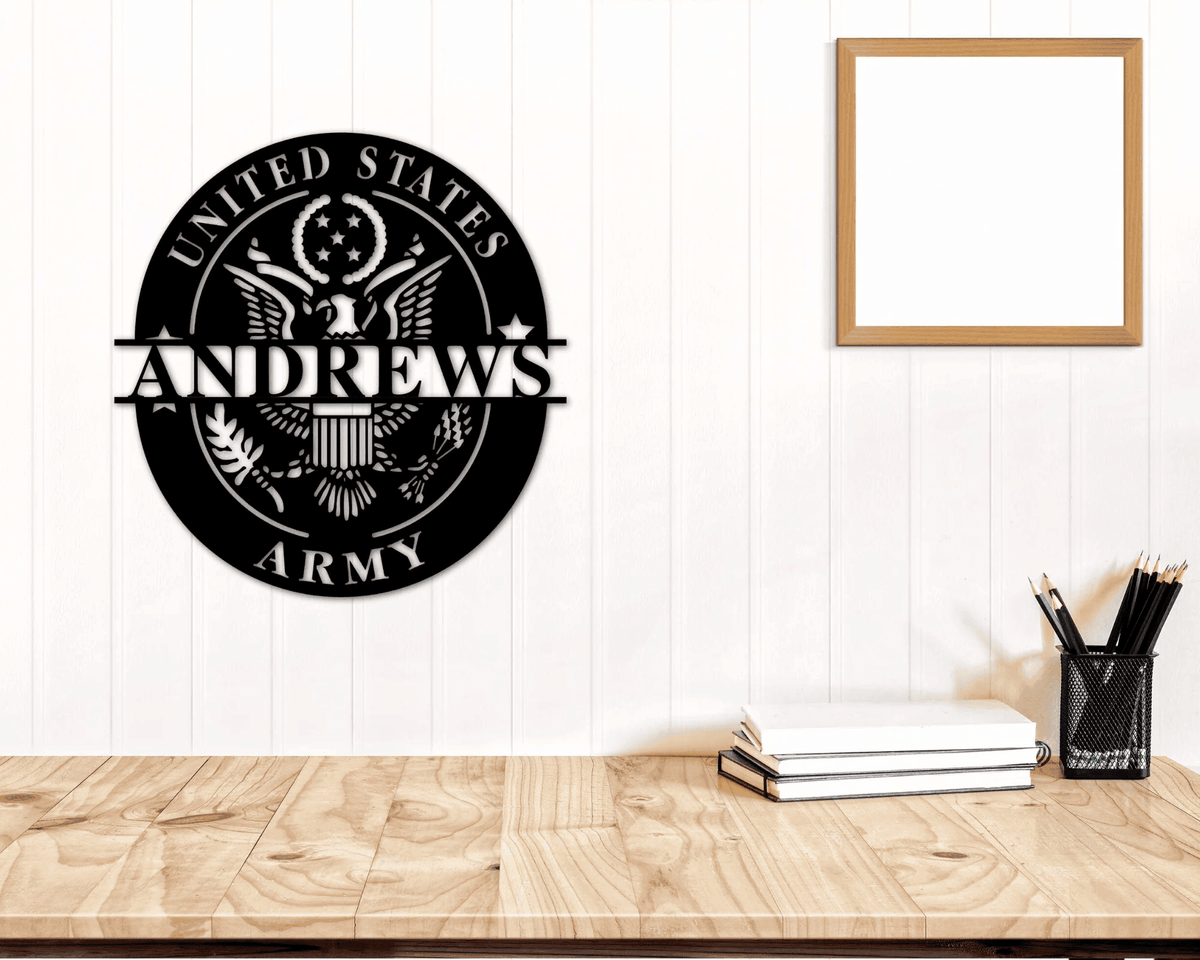 Metal Name Sign For Branches Veteran Gift For Veteran Branches Family Name Sign Officer Retirement Gift Ideas Custom Gift For