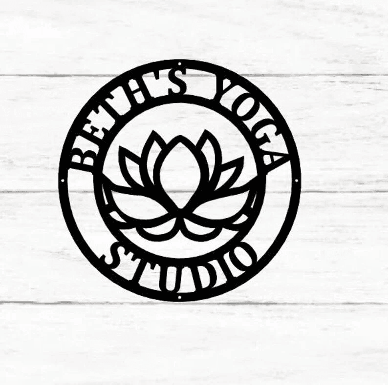 Yoga Studio Decor Lotus Flower Sign Lotus Wall Art Metal Wall D�cor Metal Wall Hangings Home Decoration Yoga Wall Art