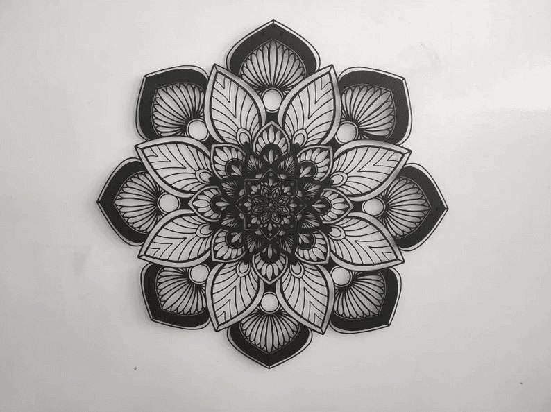 Metal Wall Decor Metal Mandala D�cor Namaste Bohemian Wall Art Yoga Decor Metal Mandala Art Home Office Living Room