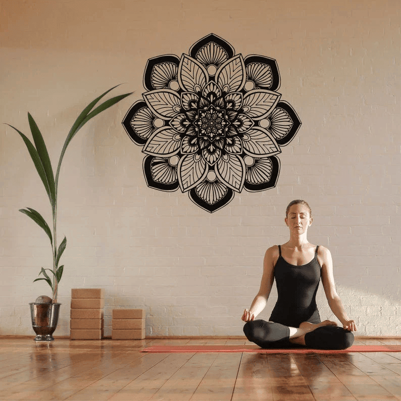 Metal Wall Decor Metal Mandala D�cor Namaste Bohemian Wall Art Yoga Decor Metal Mandala Art Home Office Living Room