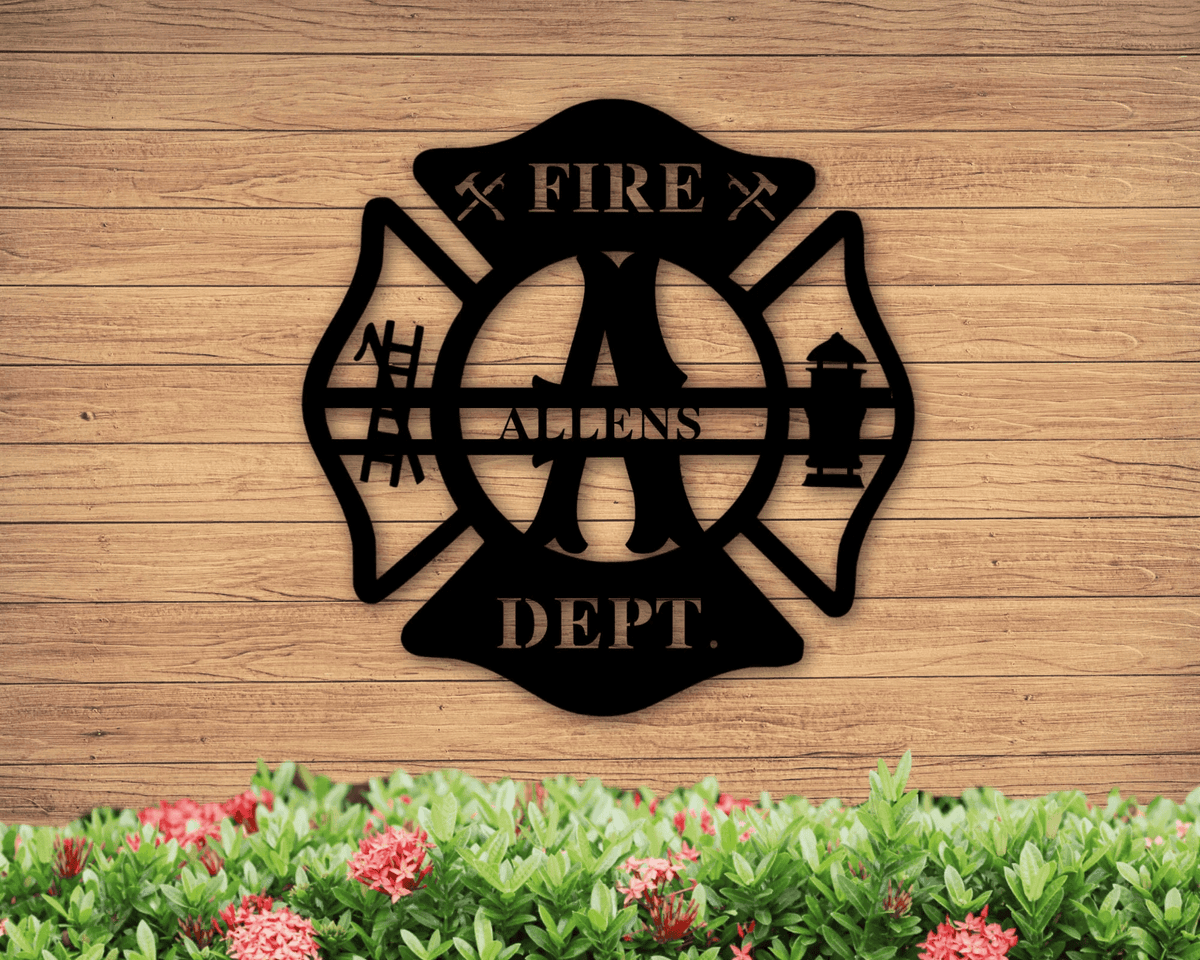Father's Day Gift For Dad First Fathers Day Gift Custom Metal Sign Fire Department Home Decor Gift From Wife Gift From