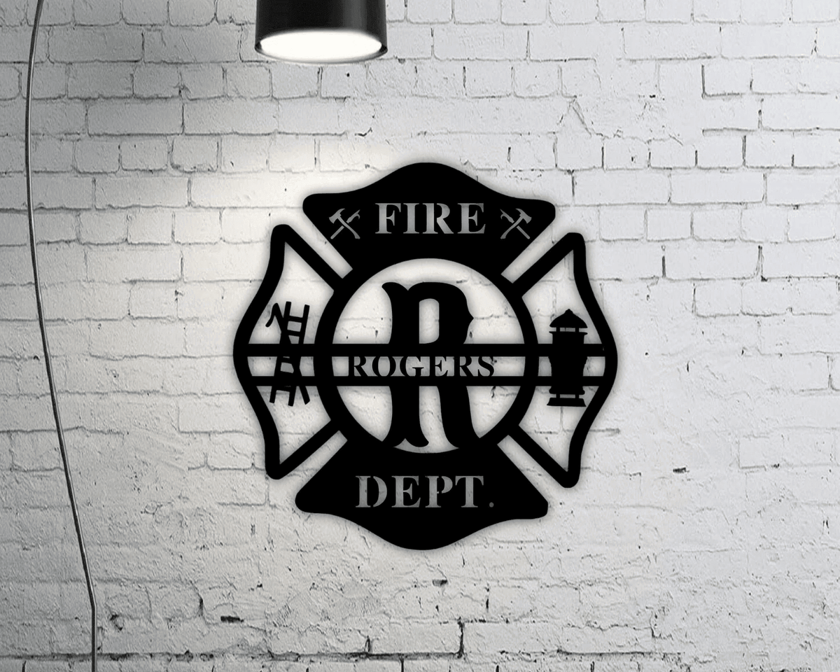 Father's Day Gift For Dad First Fathers Day Gift Custom Metal Sign Fire Department Home Decor Gift From Wife Gift From