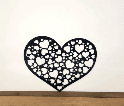Metal Heart Decor Heart Pattern Wall Art Love Decor Valentine's Decor Love Sign Kids Room Decor Heart Sign Wedding Decor