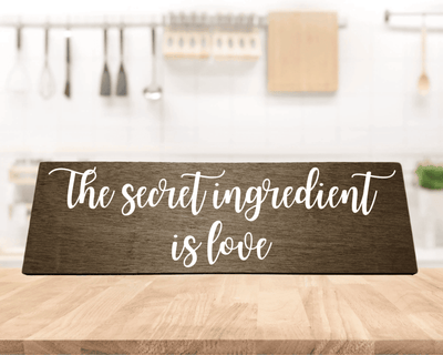 The Secret Ingredient Is Love Wood Sign Kitchen Decor Love Sign Secret Ingredient Sign Kitchen Counter Sign Cooking Sign