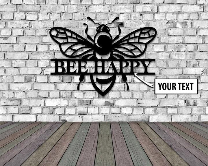 Metal Bee Sign Honey Bee Family Sign Bee Decor Farmhouse Bumble Bee Sign Custom Porch Sign Beekeeper Gift Bee Apiary