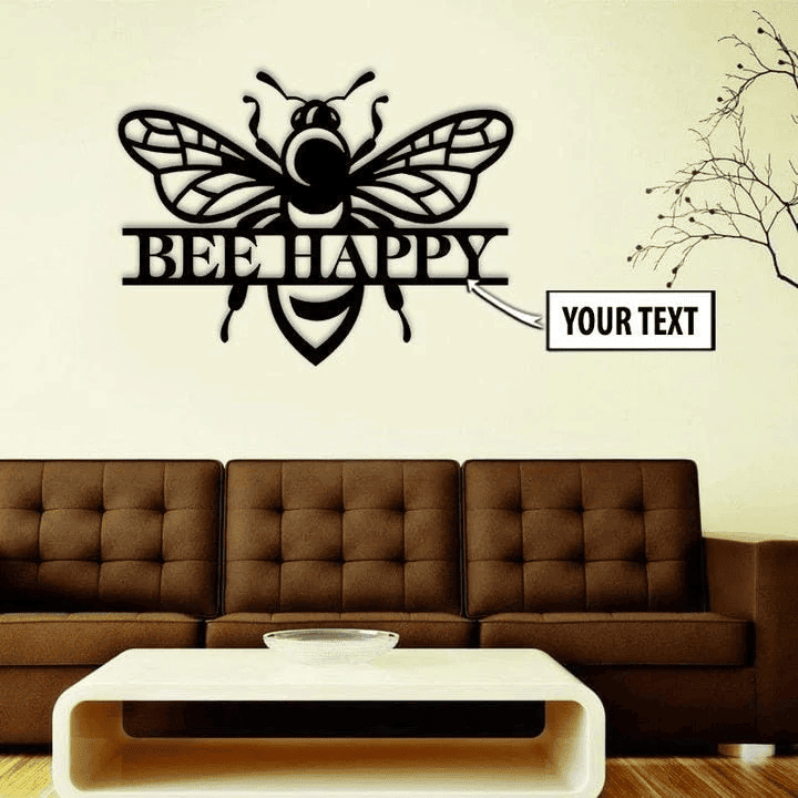 Metal Bee Sign Honey Bee Family Sign Bee Decor Farmhouse Bumble Bee Sign Custom Porch Sign Beekeeper Gift Bee Apiary