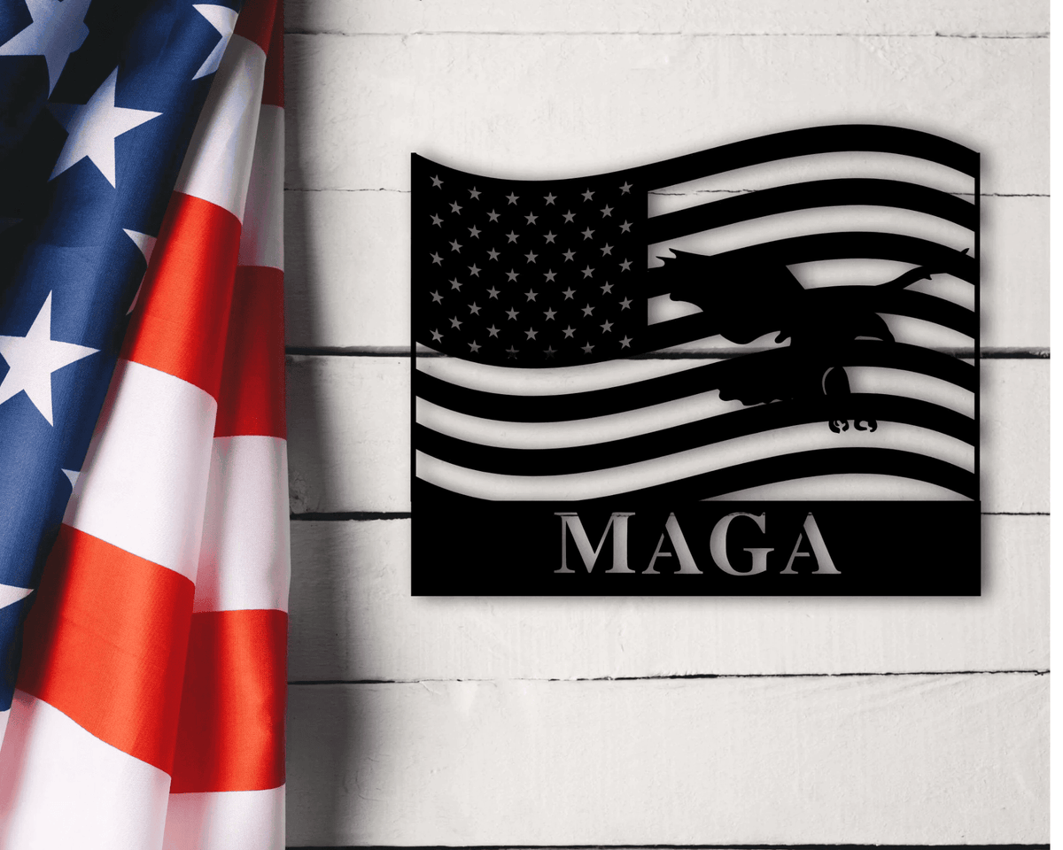 Metal American Flag Customized American Flag Customized Family Name Sign Patriotic Wall Art Custom Metal Patriotic Sign