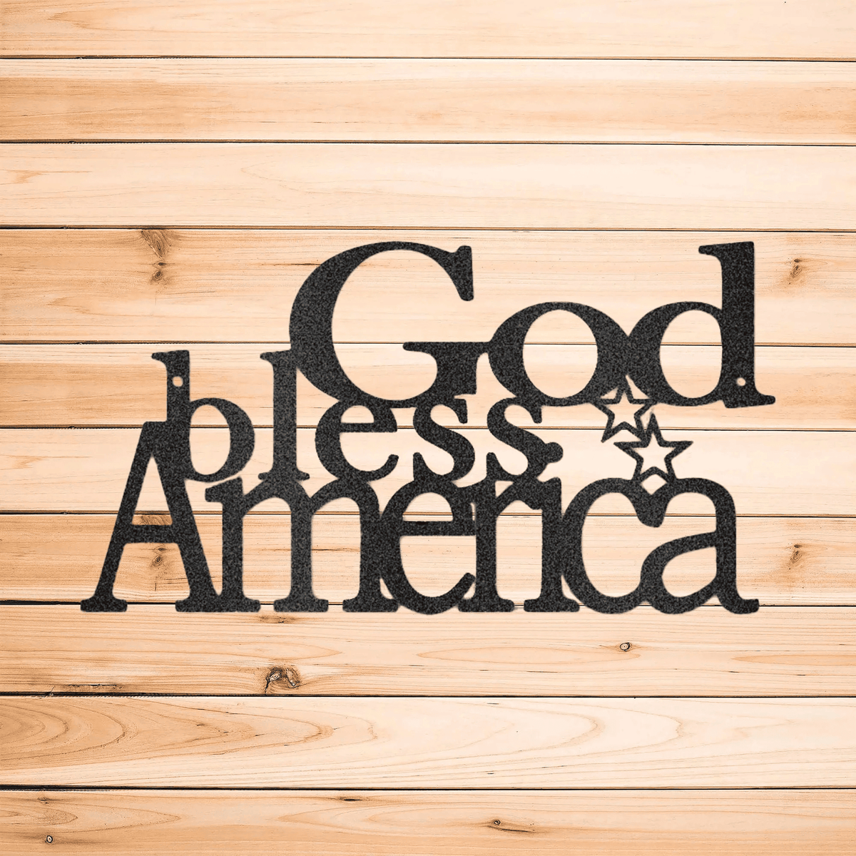 God Bless America Steel Indoor Outdoor Wall Sign Birthday Housewarming Wedding Man Cave She Shed Metal Home Decor