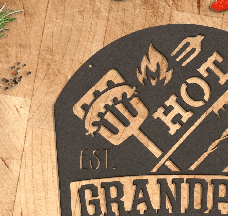 Your Name Personalized Grilling Sign Metal Outdoor Cooking Sign