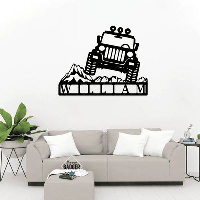 Jeep Metal Wall Art Jeep Off Road Sign Personalized Family Name Jeep Lovers Sign Dad Gift Car Lover Gift Jeep Gift Man