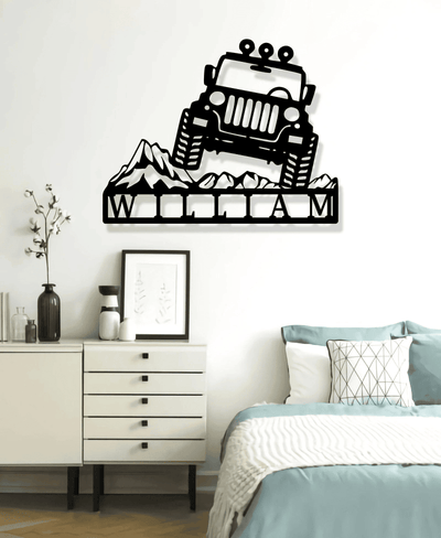 Jeep Metal Wall Art Jeep Off Road Sign Personalized Family Name Jeep Lovers Sign Dad Gift Car Lover Gift Jeep Gift Man