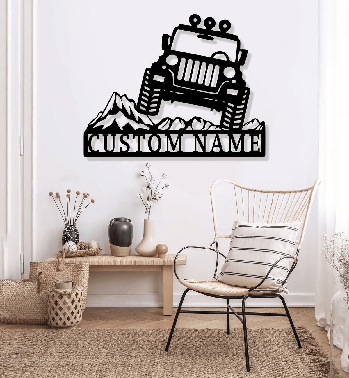 Jeep Metal Wall Art Jeep Off Road Sign Personalized Family Name Jeep Lovers Sign Dad Gift Car Lover Gift Jeep Gift Man