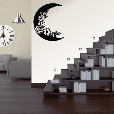 Metal Wall Decor The Moon Wall Art Metal Wall Art Half Moon And Flowers D�cor Kids Room Decoration Living Room Entryway