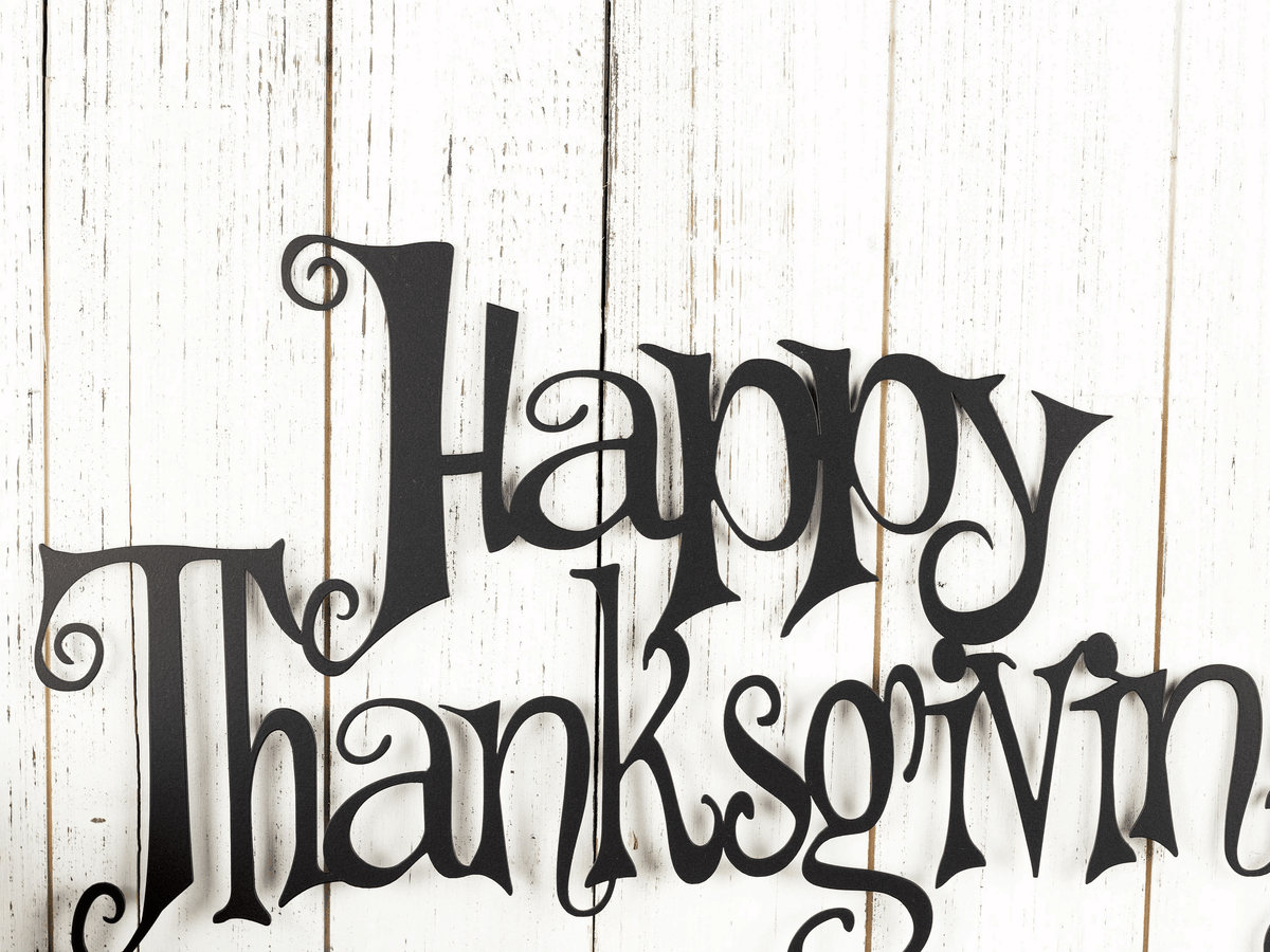 Happy Thanksgiving Metal Wall Art Metal Sign Thanksgiving Decor Outdoor Sign Fall Decor Autumn Decor