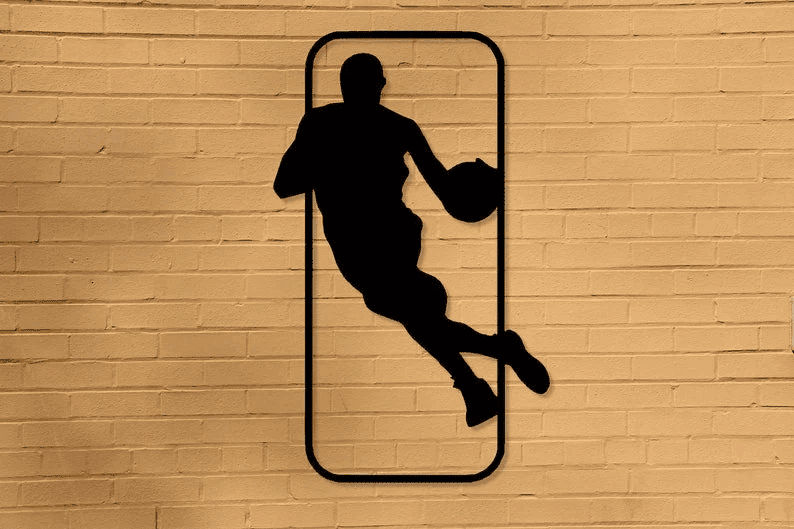 Metal Kobe Inspired Basketball Sign Concept Logo Sign Metal Basketball Decoration