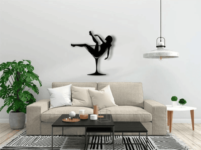 The Girl In The Glass Metal Wall Art Metal Wall Sign Home Decor Wall Decoration Housewarming Gift