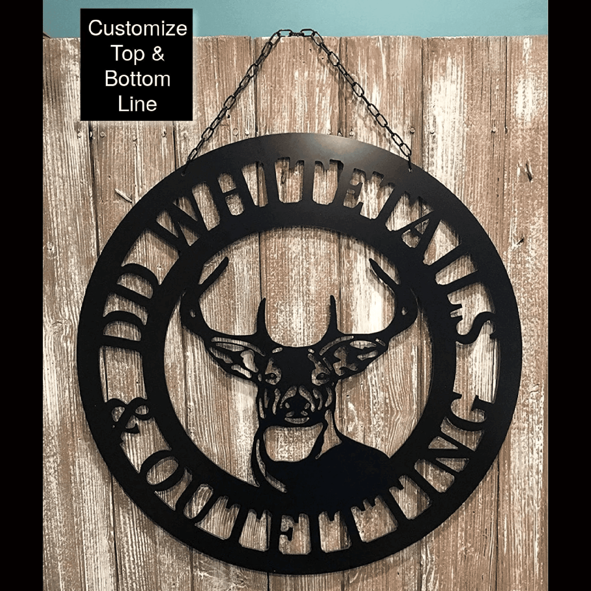 Hunter Gifts For Husband Or Dad Custom Family Name Wall Door Decor Man Cave Hunting Sign Birthday Father's Day Christmas