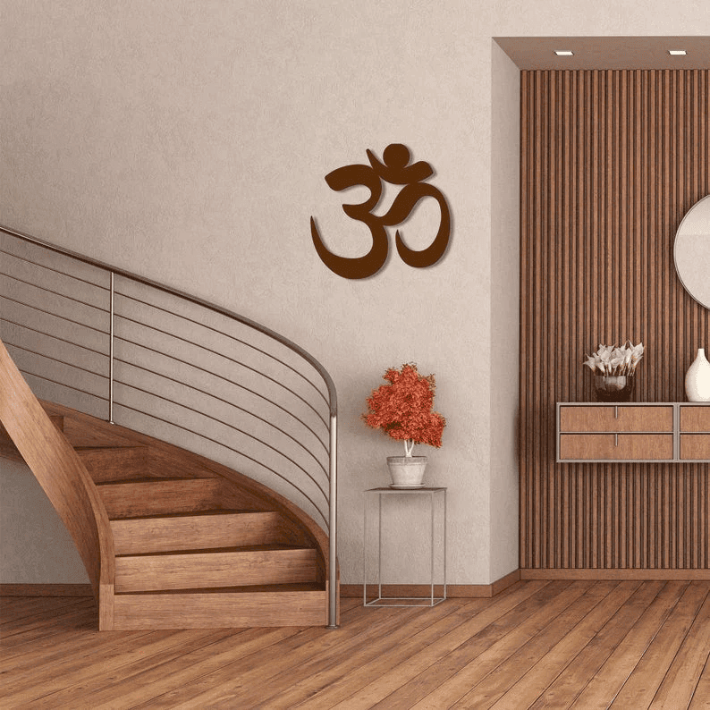 Yoga Namaste Symbol Beautiful Solid Metal Home Decor Decorative Accent Metal Art Wall Sign