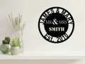 Wedding Anniversary Gift Mr And Mrs Personalised Metal Sign