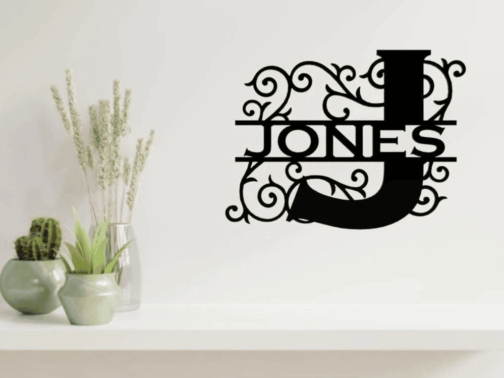 Family Name Monogram Wall Art Personalised Gift