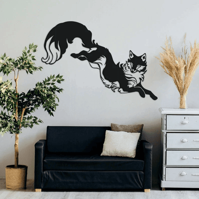 Fox Wall Art Metal Wall Decor Metal Wall Art Fox Decor Wall Artfox Wall Decorhousewarming Giftliving Room Wall Artoffice
