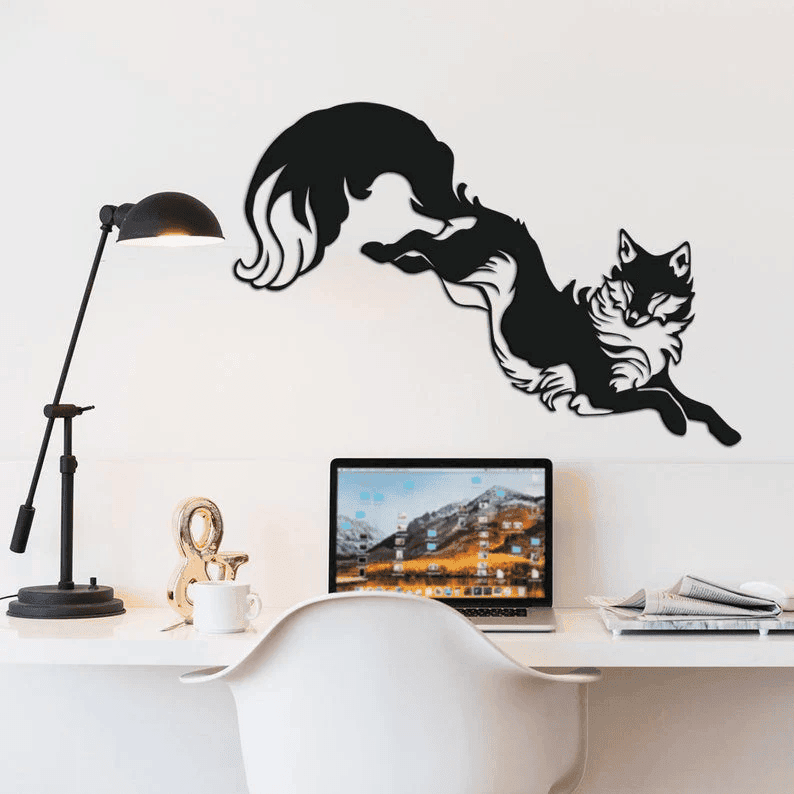 Fox Wall Art Metal Wall Decor Metal Wall Art Fox Decor Wall Artfox Wall Decorhousewarming Giftliving Room Wall Artoffice