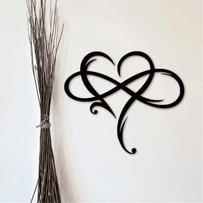 Metal Heart Infinity Sign Infinity Symbol With Heart Valentine Couples Gift Gift For Her Gift For Him Metal Love Sign