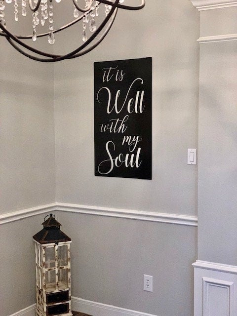 It Is Well Metal Metal Wall Art Sign Entryway Decor Living Room Decor Thanksgiving