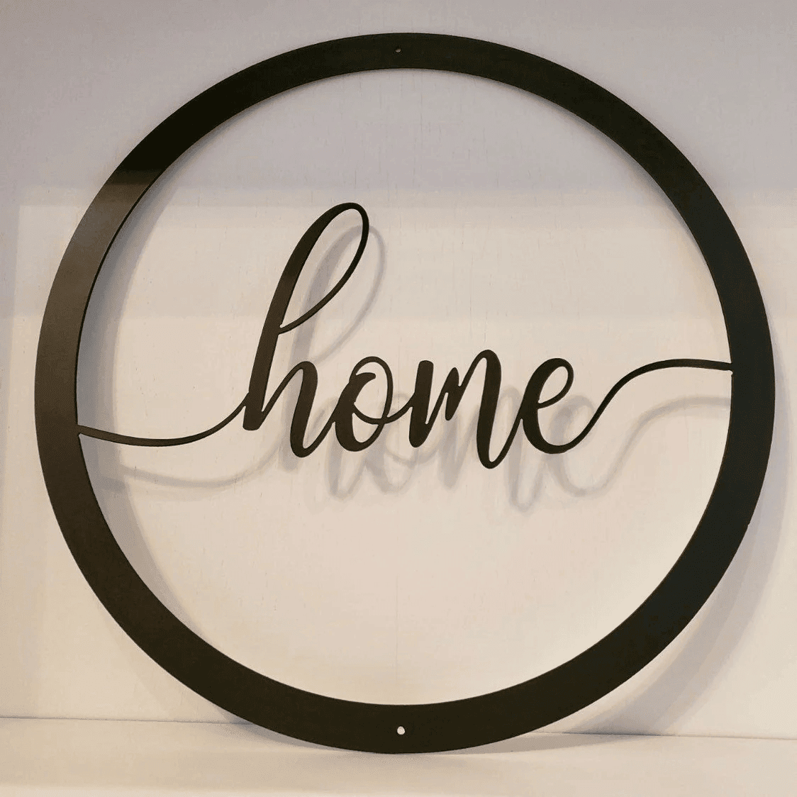 Home Sign With Circle Border Metal Wall Decor Living Room Decor Kitchen Decor Christmas Housewarming
