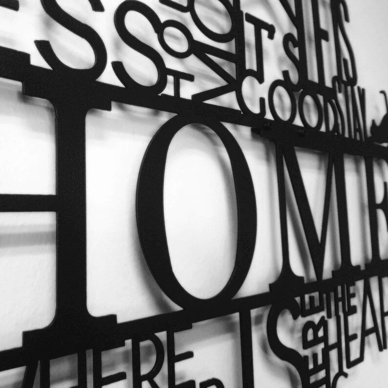 Home Metal Wall Art less House More Home Metal Wall Decor Metal Wall Art Weltkarte Housewarming Gift World Map Carte Du