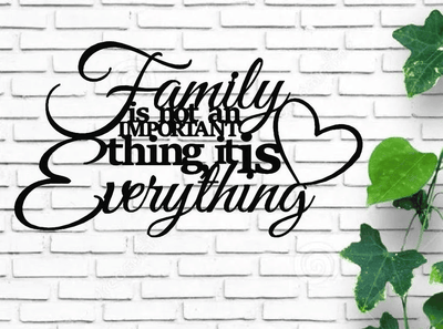 Family Isn't An Important Thing It Is Everything Metal Monogram Metal Wall Decor Metal Quote Housewarming Gift Christmas