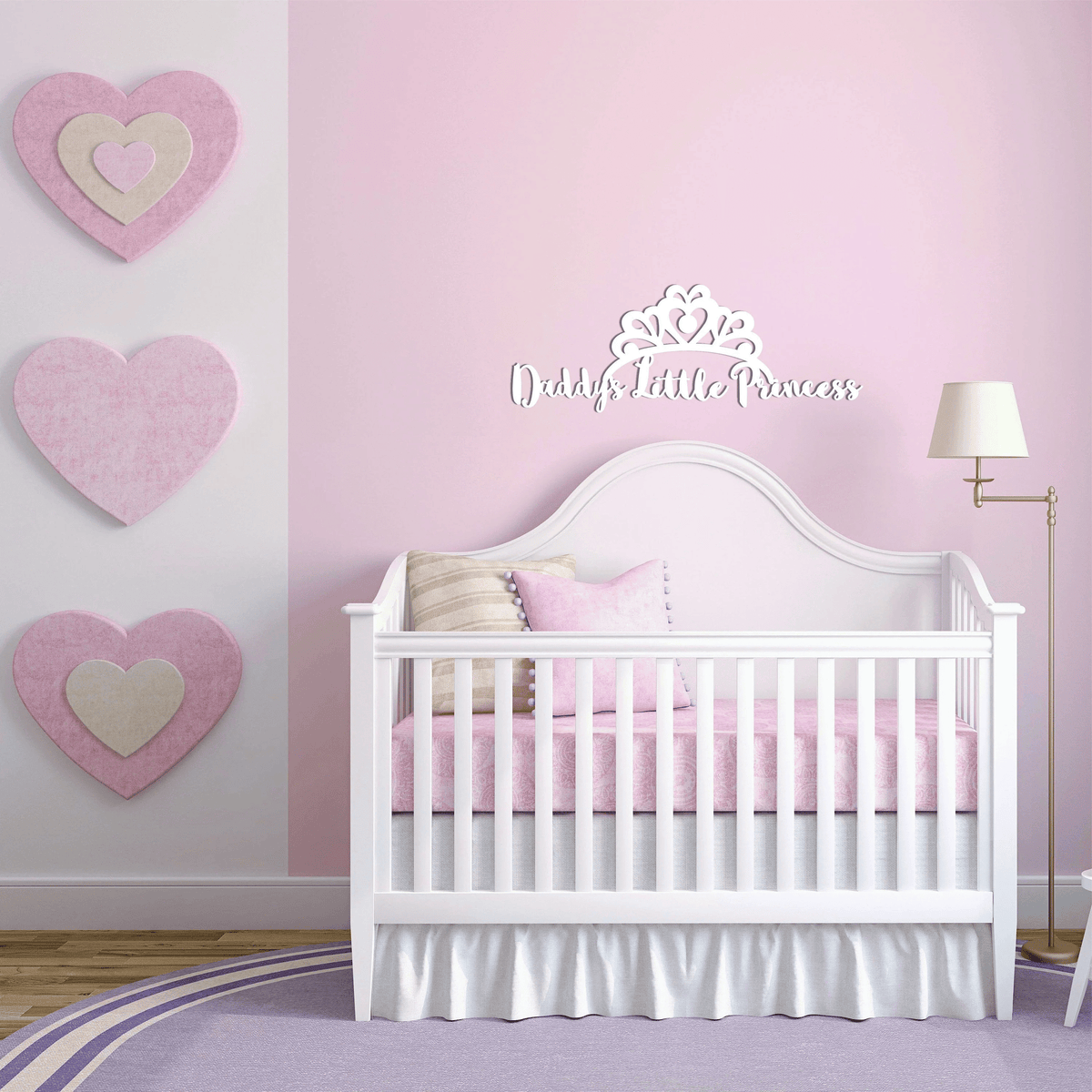 Handmade Word Sign -daddy's Little Princess - Perfect For The Children's Bedroom Or Nursery - Metal Wall Art