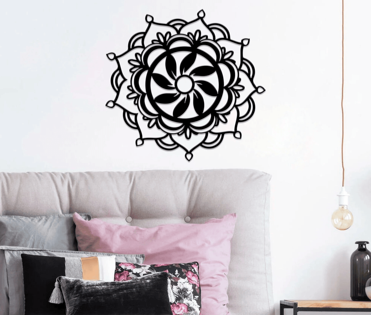 Mandala Lotus Metal Wall Art Metal Wall Decor Yoga Decor Metal Mandala Art Home Office Living Room Decoration Metal