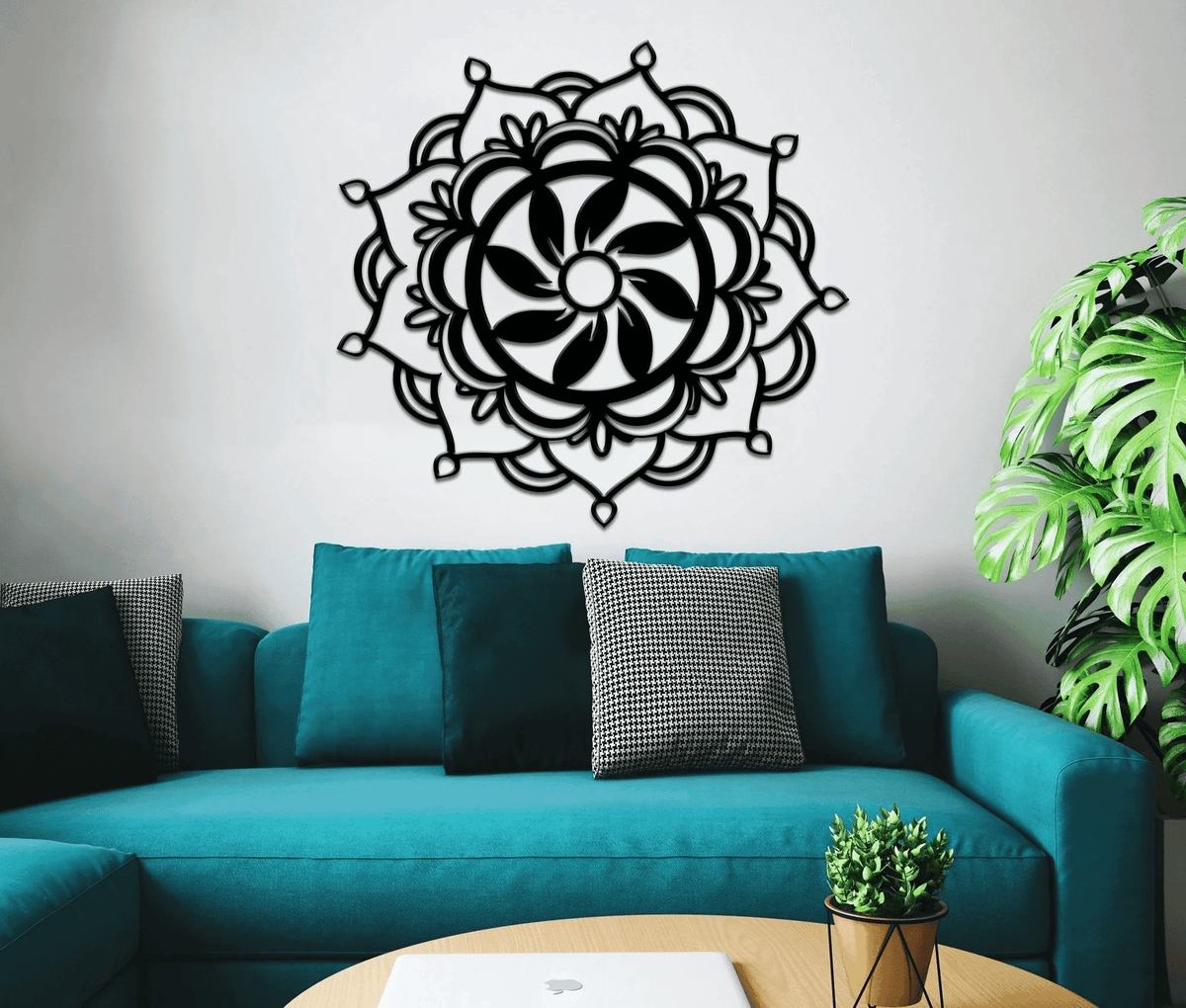 Mandala Lotus Metal Wall Art Metal Wall Decor Yoga Decor Metal Mandala Art Home Office Living Room Decoration Metal