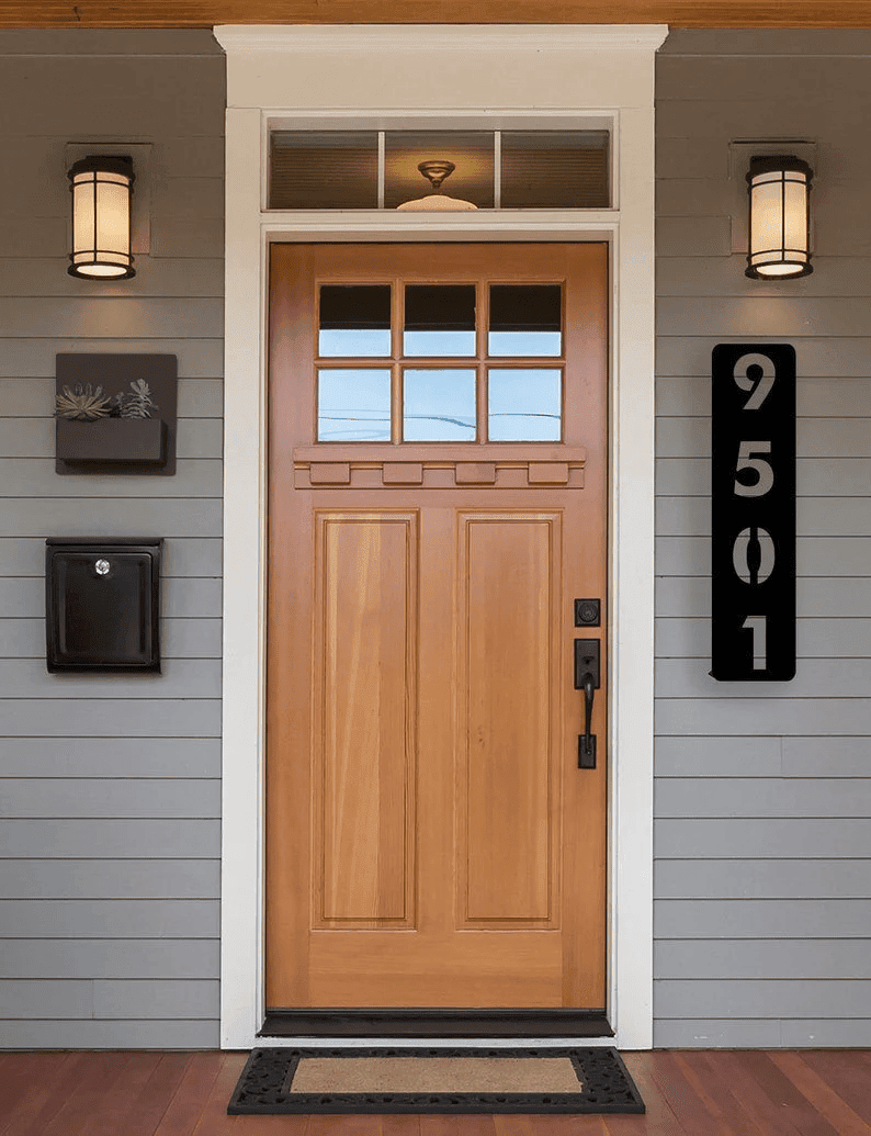 House Address Number Sign Vertical Wedding Gift Housewarming