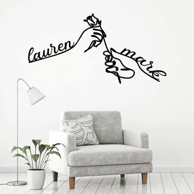 Infinity Love Holding Rose Love Sign Wall Decor Metal Home Decor Metal Wall Art Valentines Day Gift Christmas Gifts