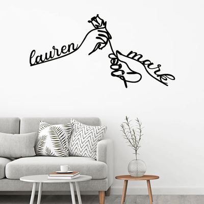 Infinity Love Holding Rose Love Sign Wall Decor Metal Home Decor Metal Wall Art Valentines Day Gift Christmas Gifts