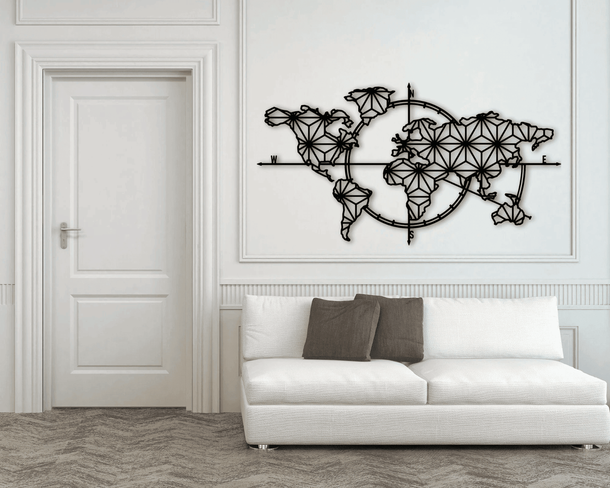 Metal World Map Wall Art Metal Wall Decor Metal Wall Art Weltkarte Housewarming Gift World Map Carte Du Monde Metal Wall