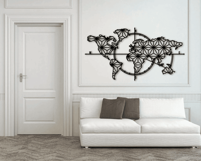 Metal World Map Wall Art Metal Wall Decor Metal Wall Art Weltkarte Housewarming Gift World Map Carte Du Monde Metal Wall